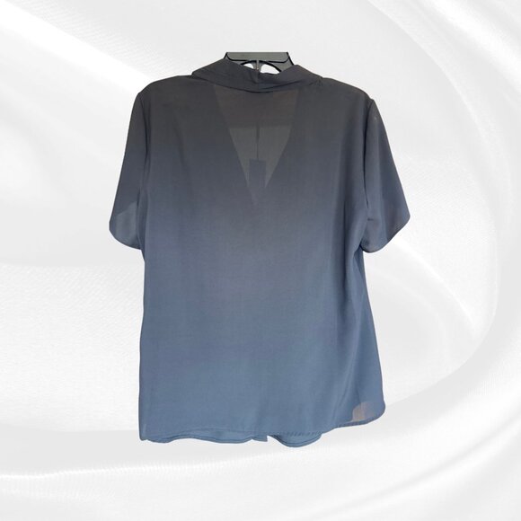 Calvin Klein Black Flutter Sleeve Blouse XL - New With Tags ✨ - Picture 3 of 15